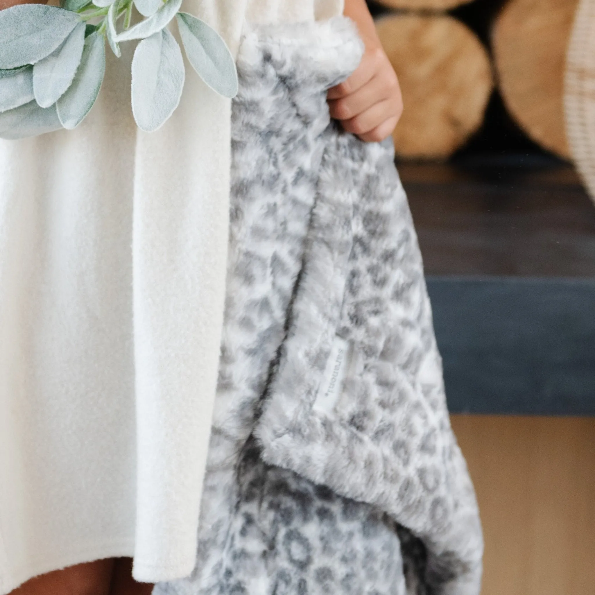 FAUX FUR RECEIVING BLANKETS