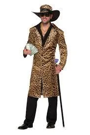 Funky Leopard Pimp Coat and Hat