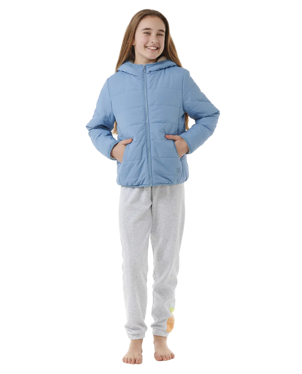 Girls Anti Series Anoeta Classic Jacket in Dusty Blue