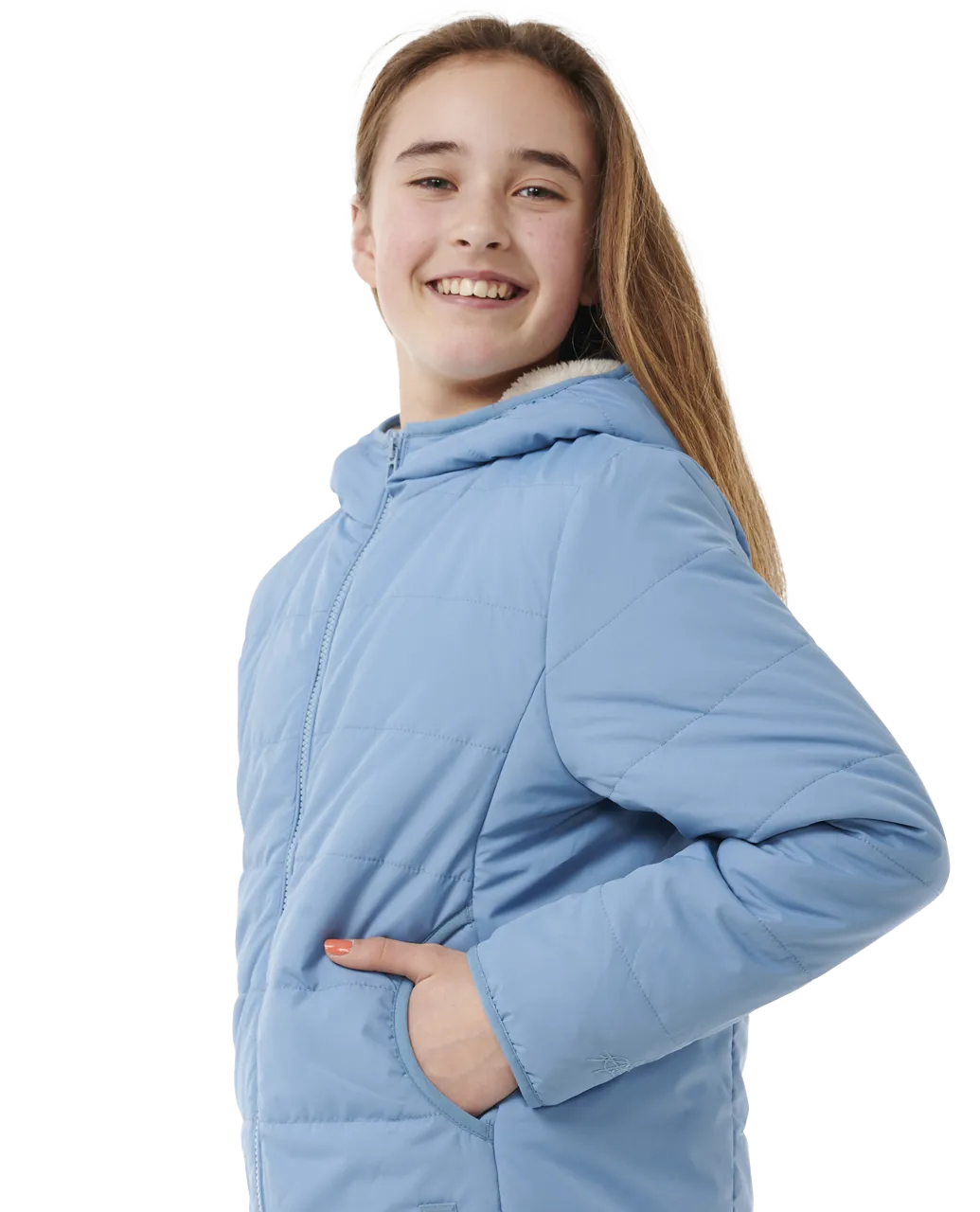 Girls Anti Series Anoeta Classic Jacket in Dusty Blue