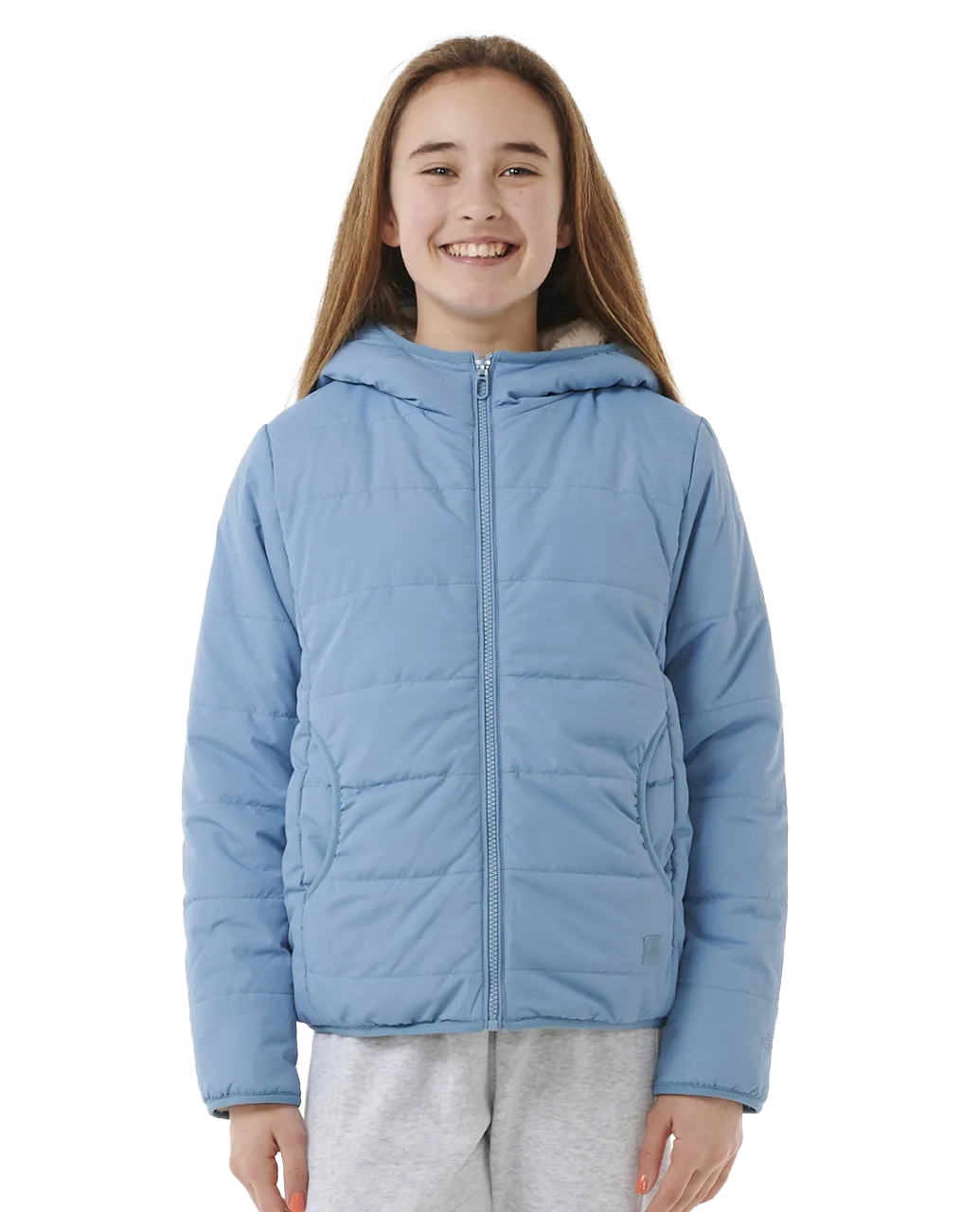 Girls Anti Series Anoeta Classic Jacket in Dusty Blue