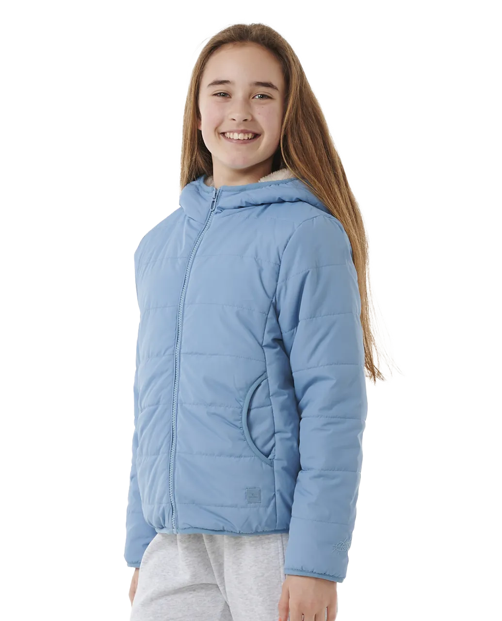 Girls Anti Series Anoeta Classic Jacket in Dusty Blue