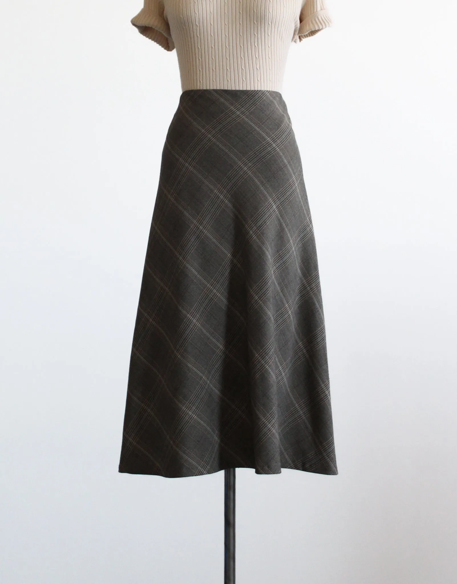 harvest plaid maxi skirt