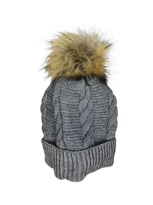 Hat  Multiple Colors  Fleece Lined With Pom pom - Toboggan