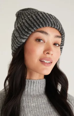 Heather Grey Ribbed Beanie