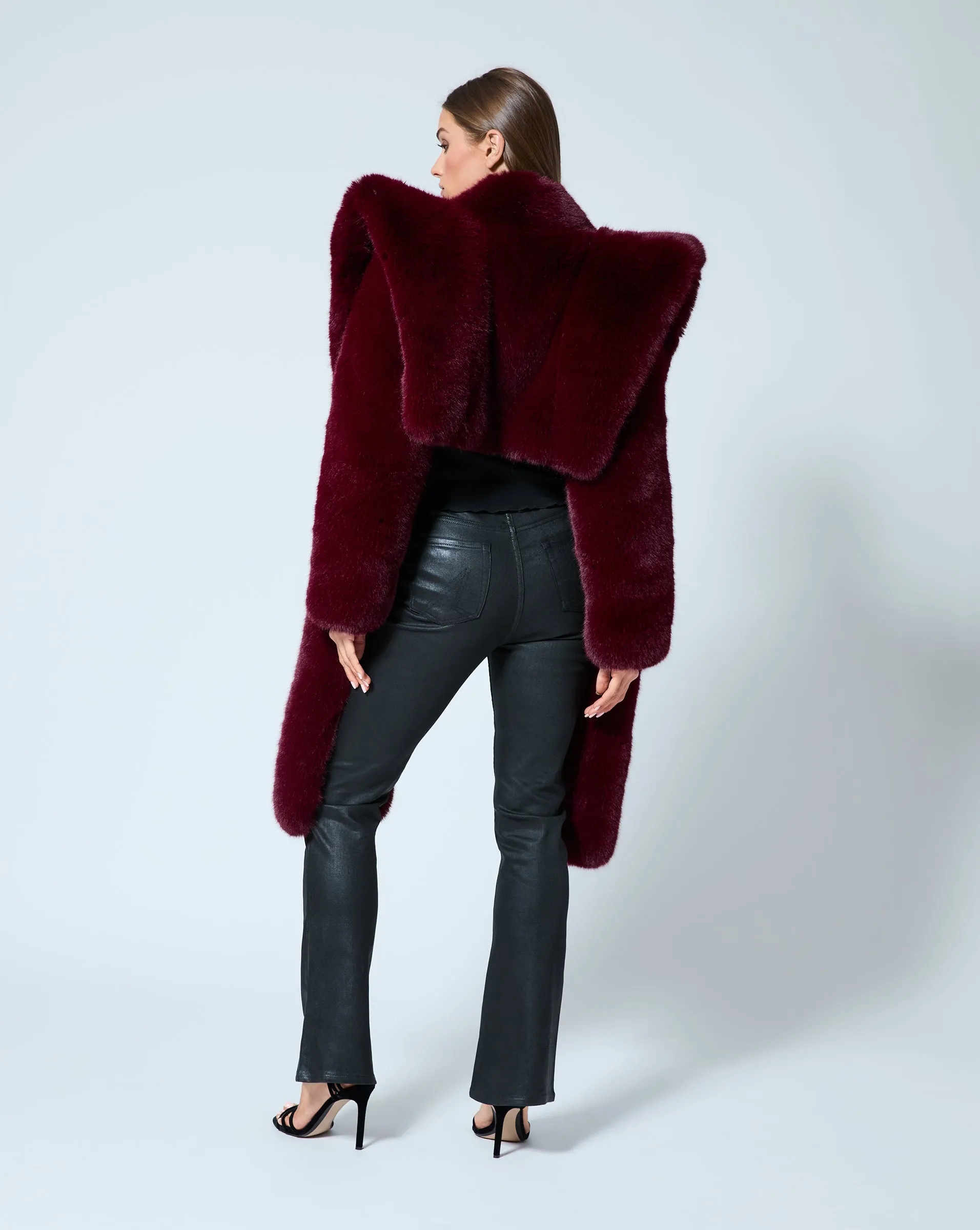 Hourglass Faux Fox Fur Coat