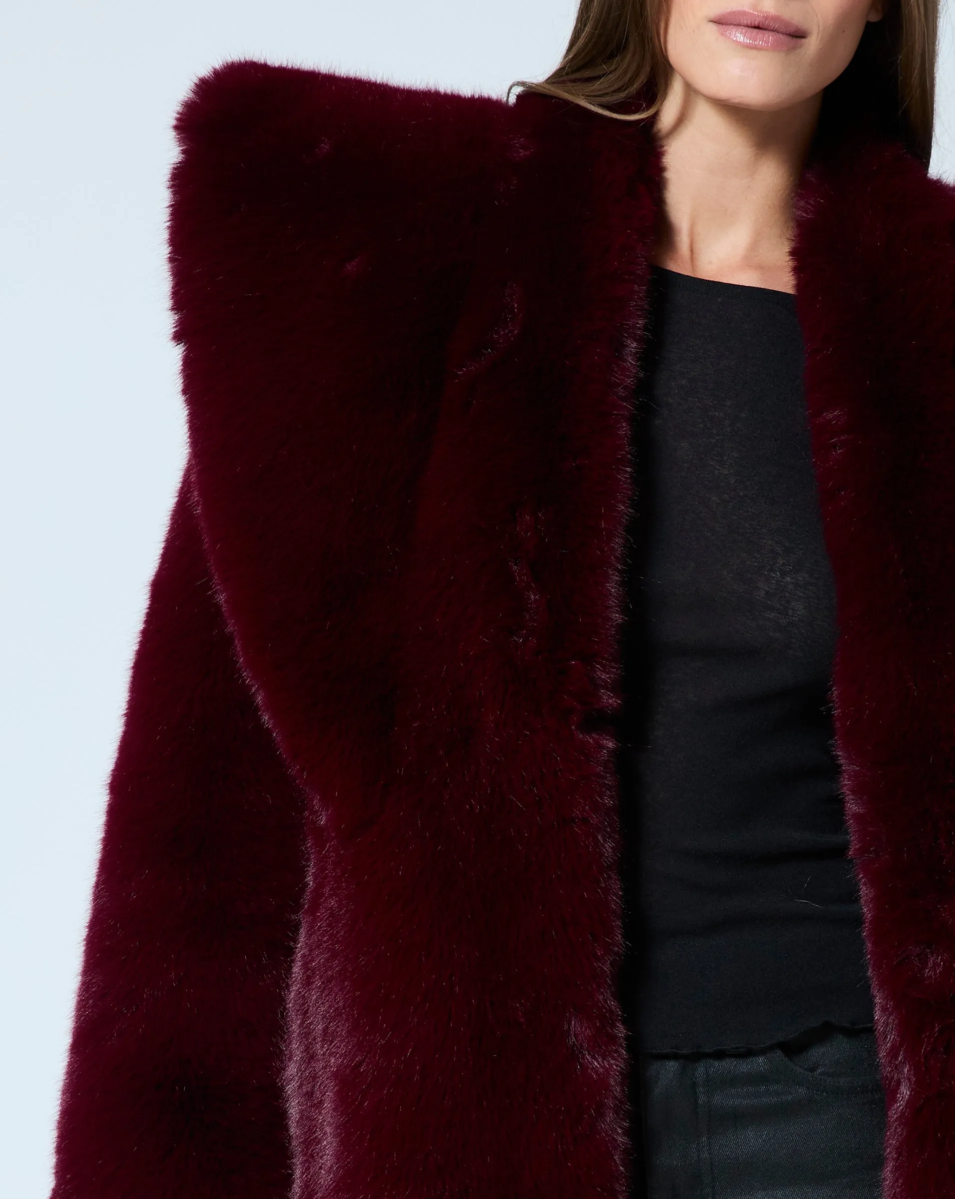 Hourglass Faux Fox Fur Coat