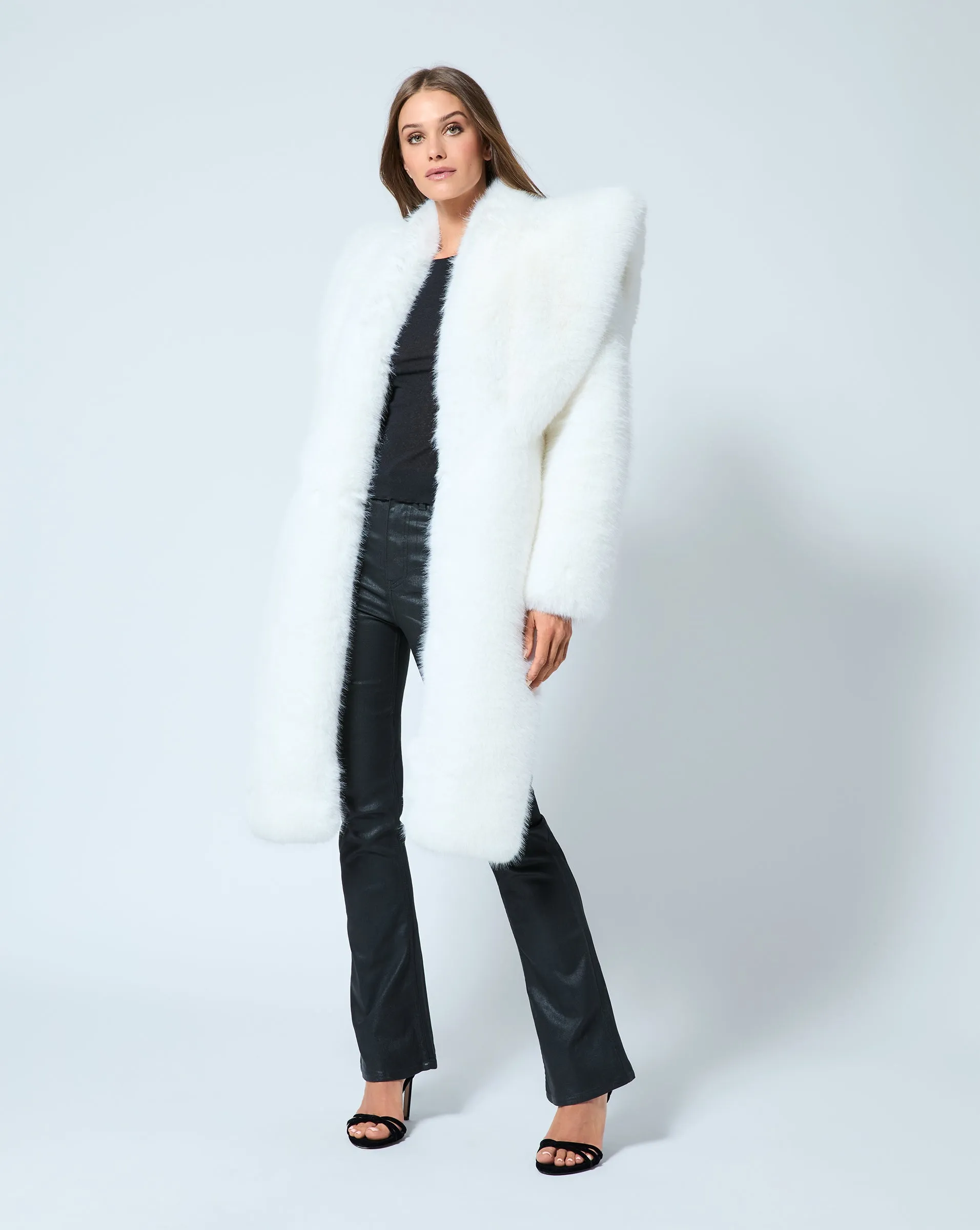 Hourglass Faux Fox Fur Coat