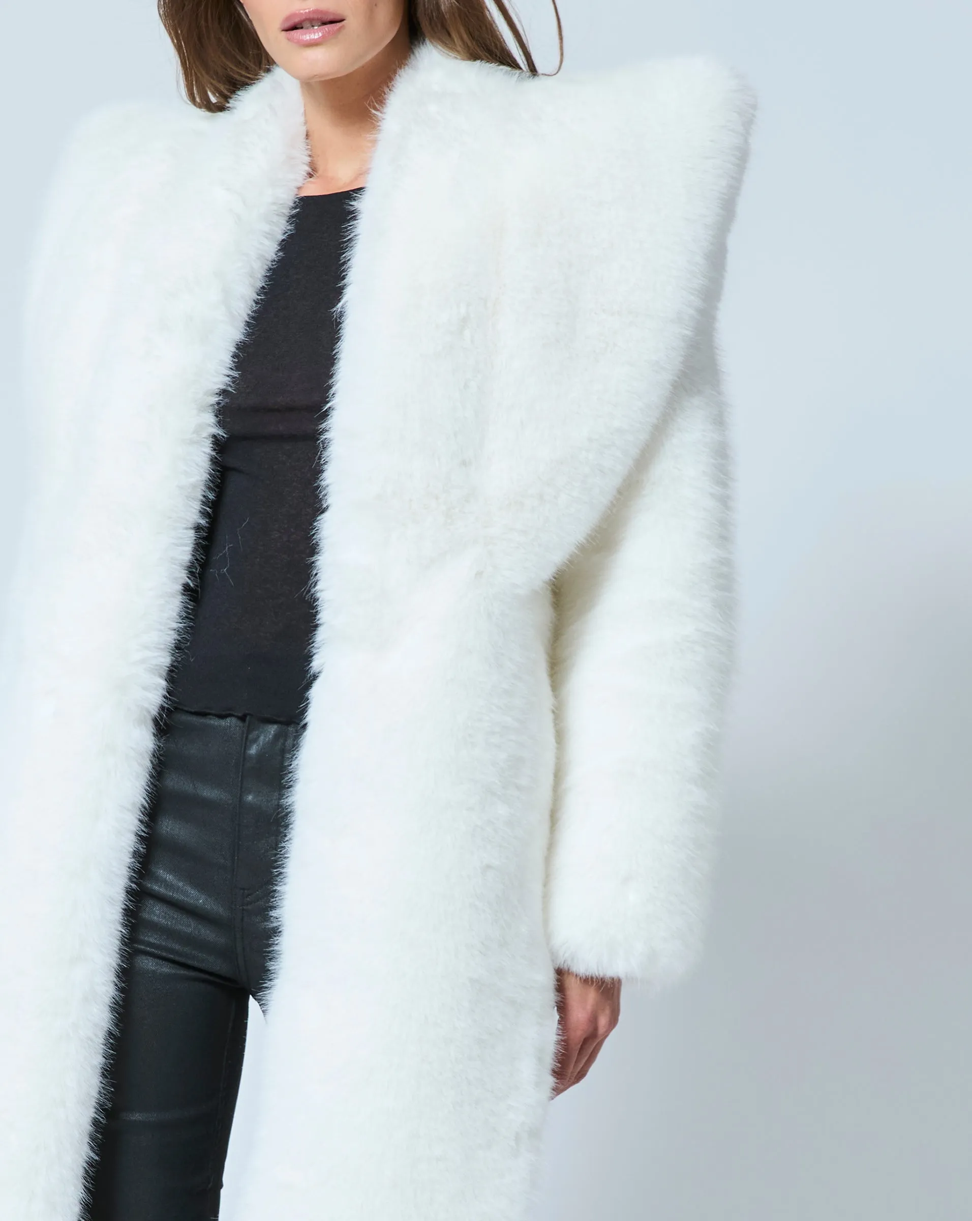 Hourglass Faux Fox Fur Coat