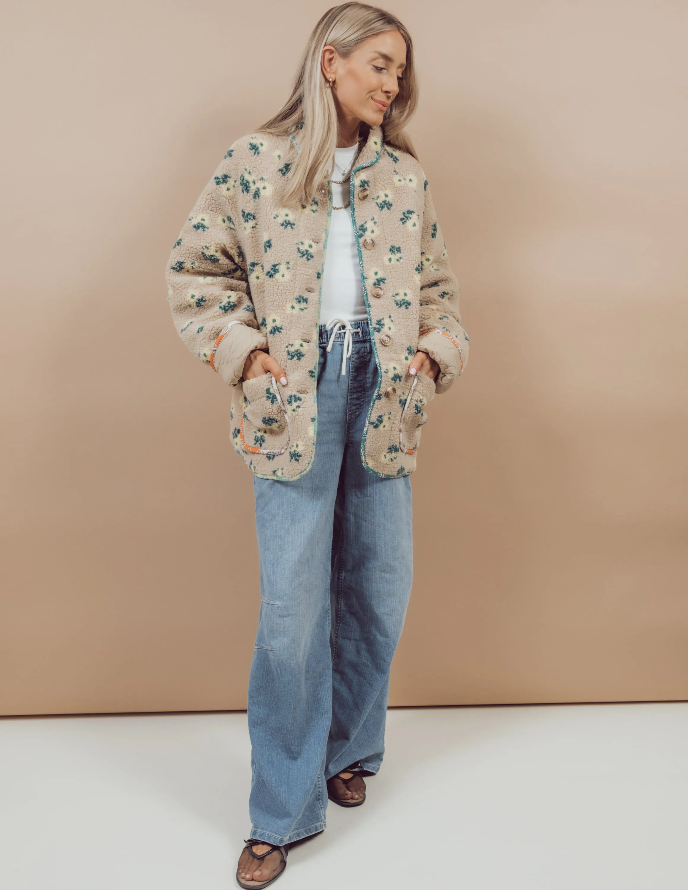 Josie Floral Sherpa Jacket