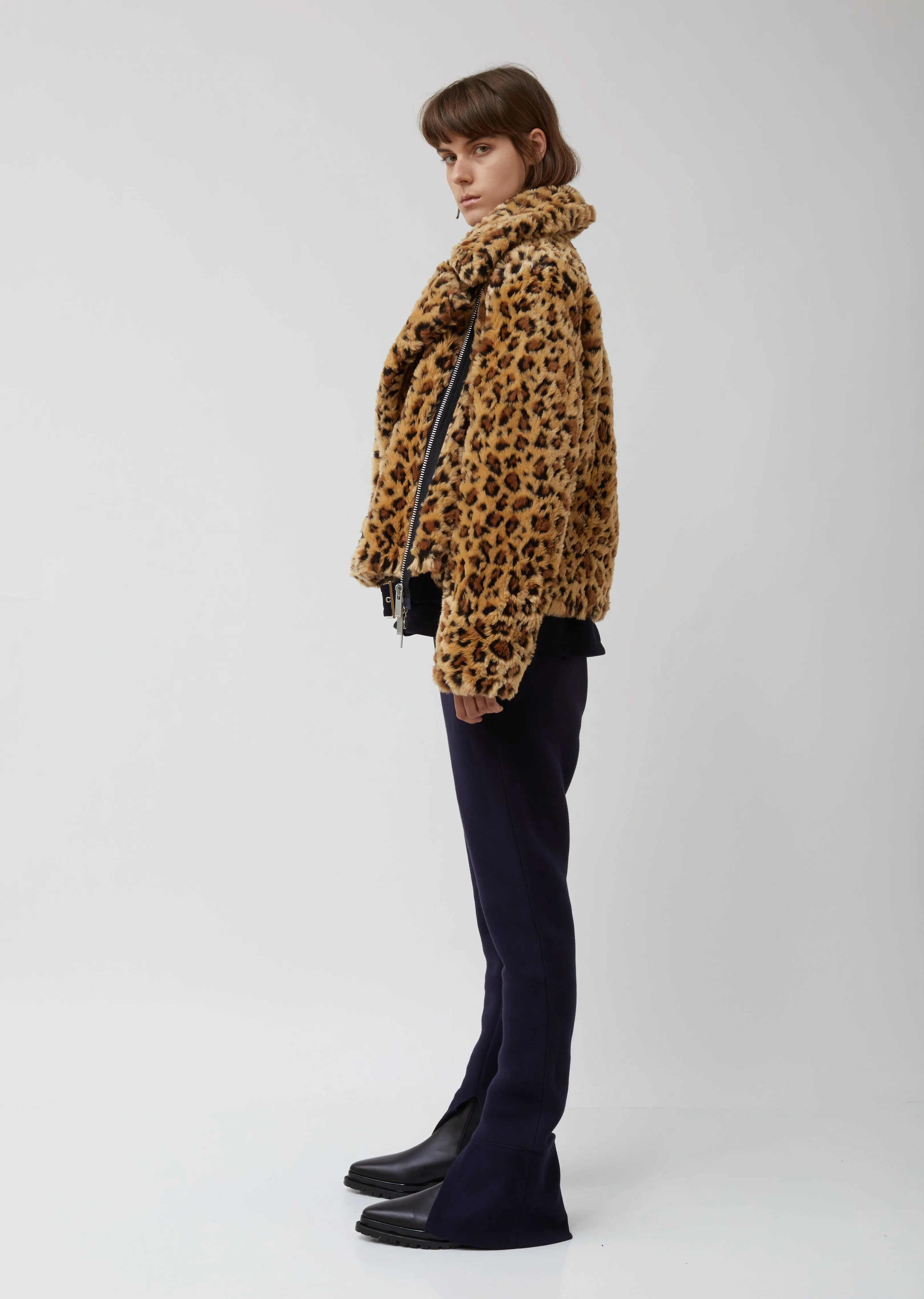 Leopard Faux Fur Jacket