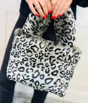 Leopard Faux Fur Tote Bag