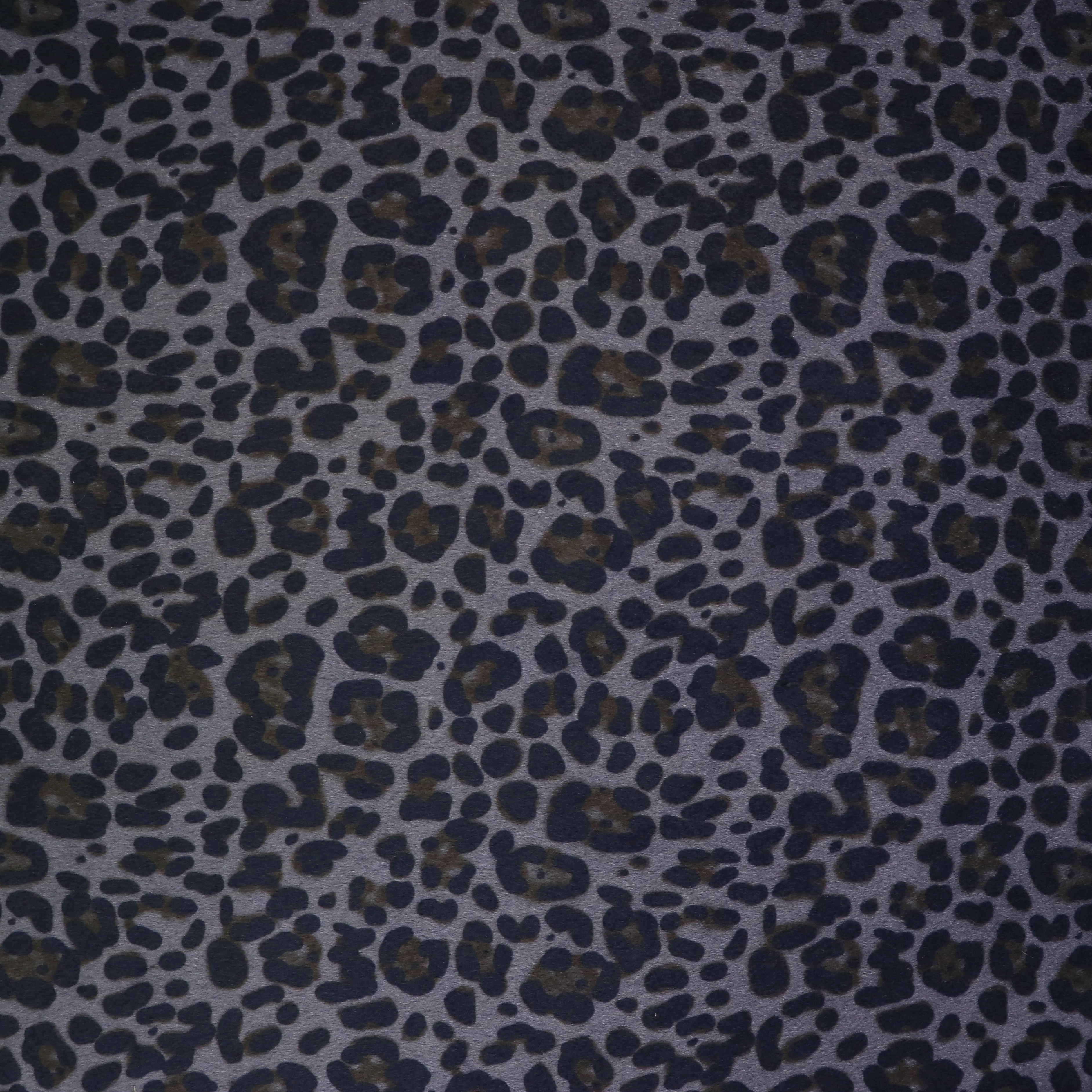 Leopard Navy Slate Faux Fur