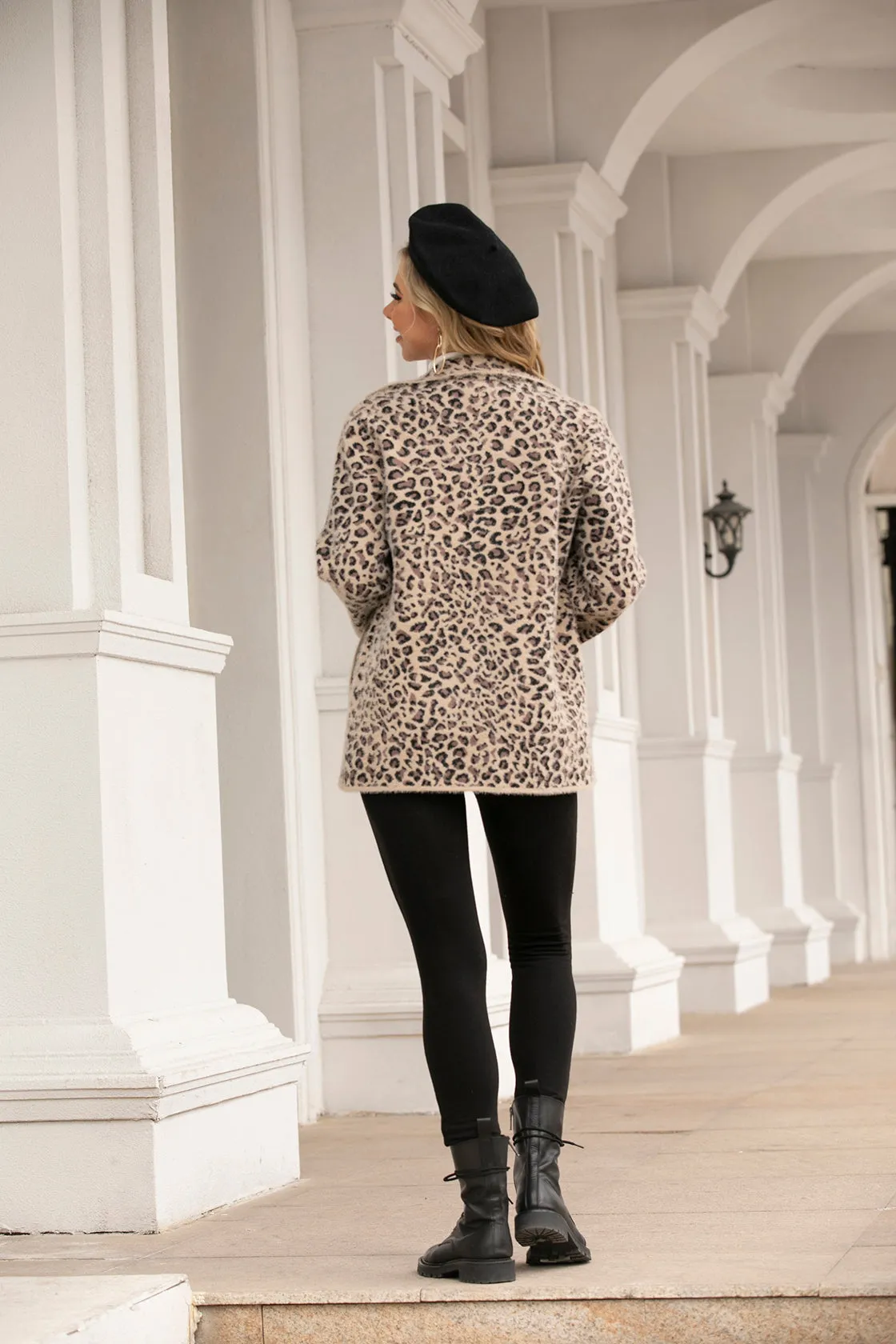 Leopard Print Faux Fur Jacket