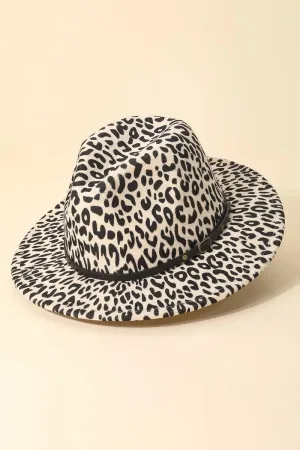 Leopard Print  Fedora Hat