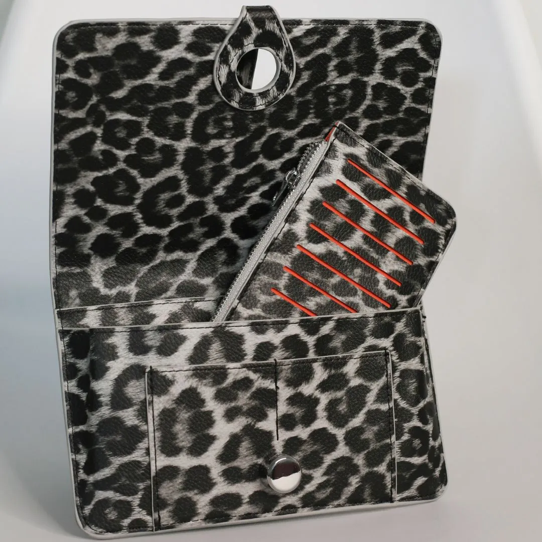 Leopard Print Wallet & Coin Purse - Black Leopard