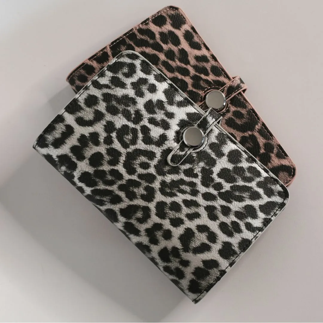 Leopard Print Wallet & Coin Purse - Black Leopard