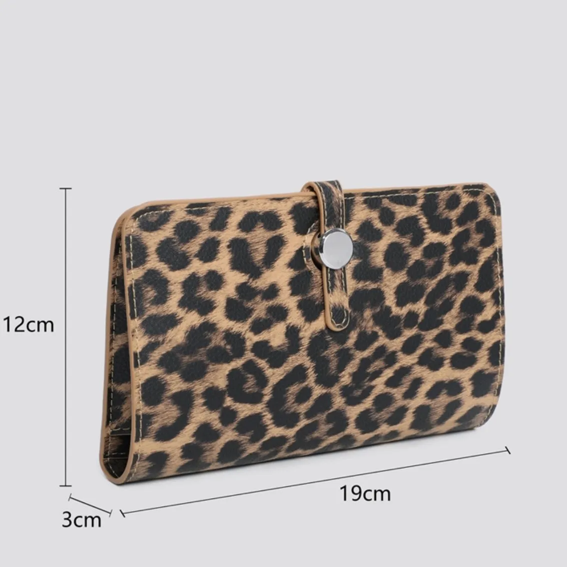 Leopard Print Wallet & Coin Purse - Black Leopard