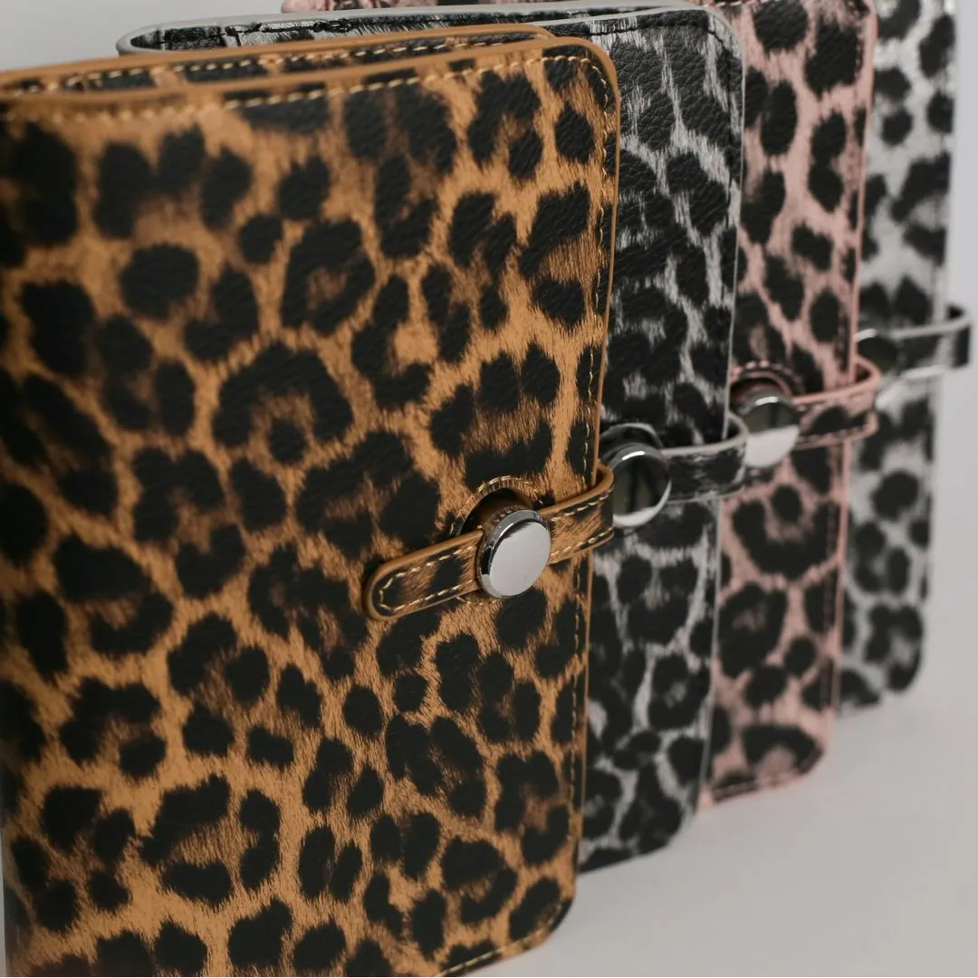 Leopard Print Wallet & Coin Purse - Black Leopard