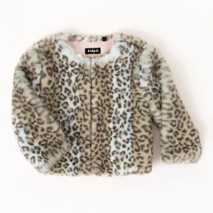 Leopard Printed Fur Jacket