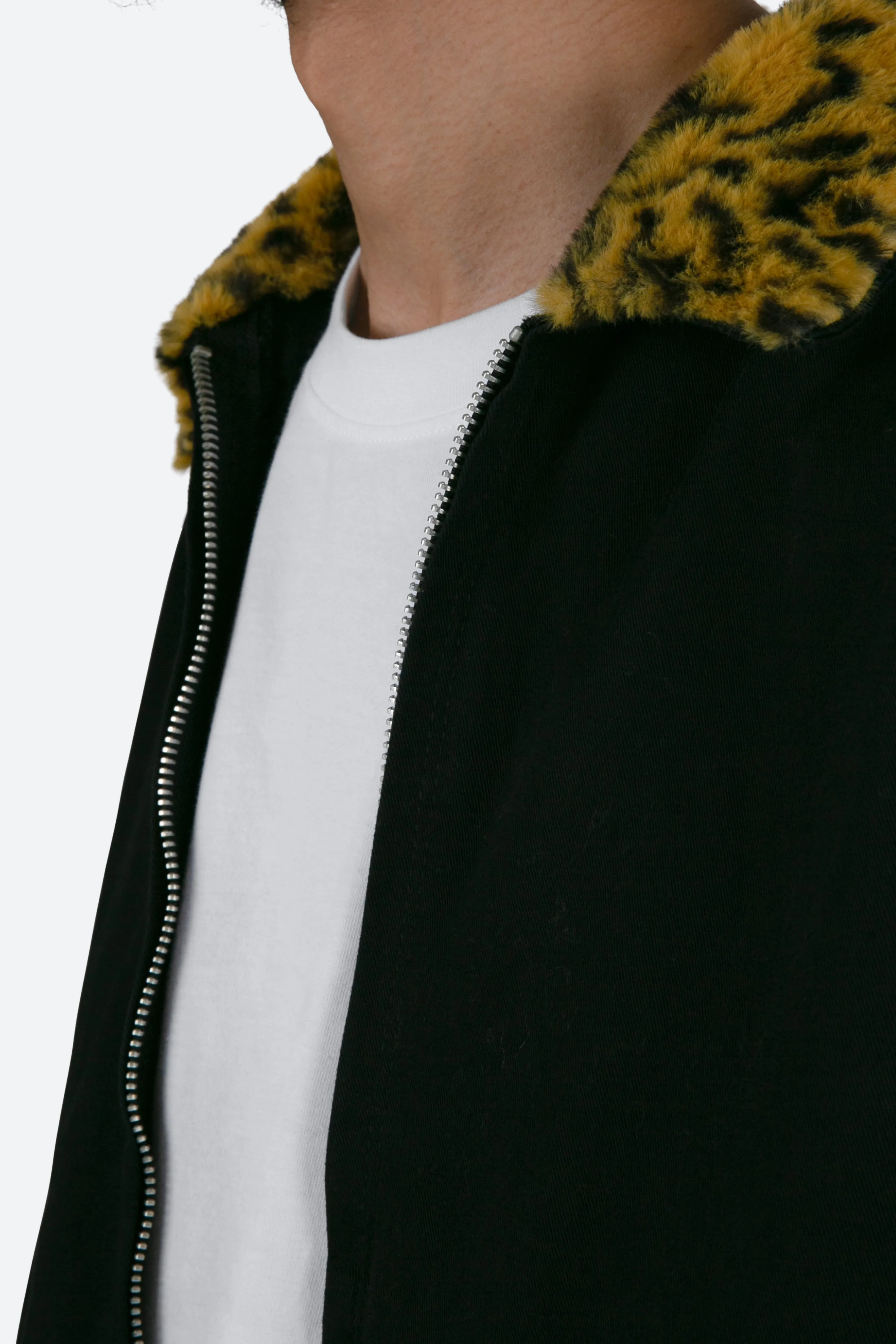 Leopard Work Jacket - Black