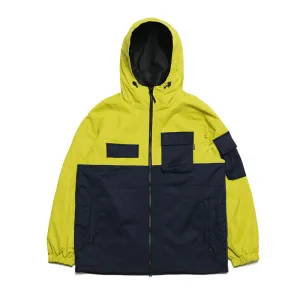 LIGHT POCKET HOODED JACKET LIME / CHARCOAL