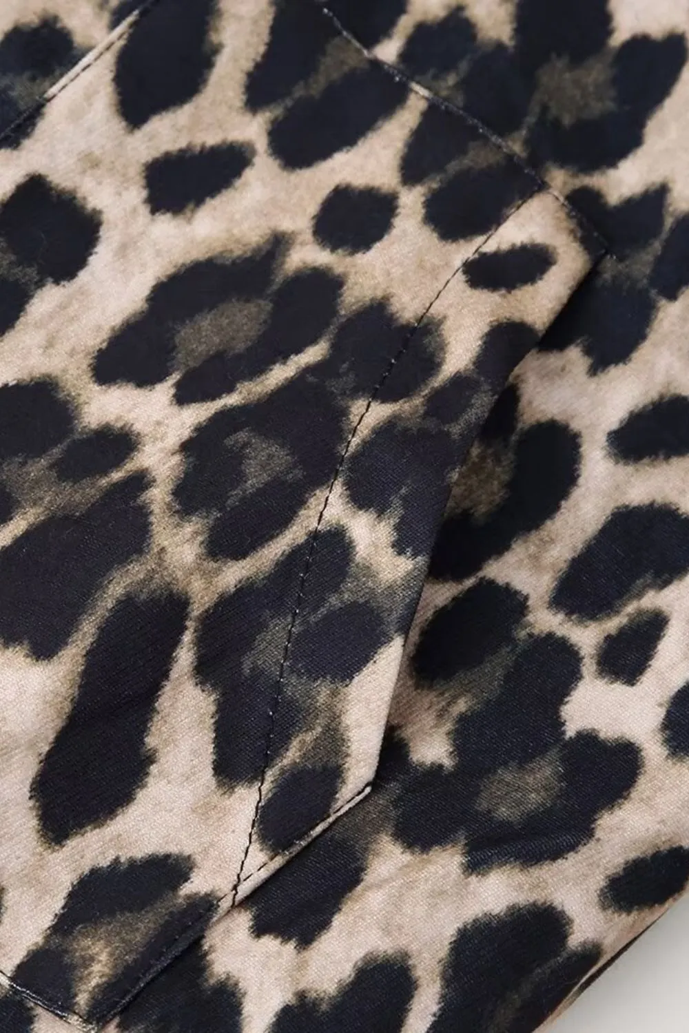 'Lily' Leopard Print Jacket Long Sleeve Coat