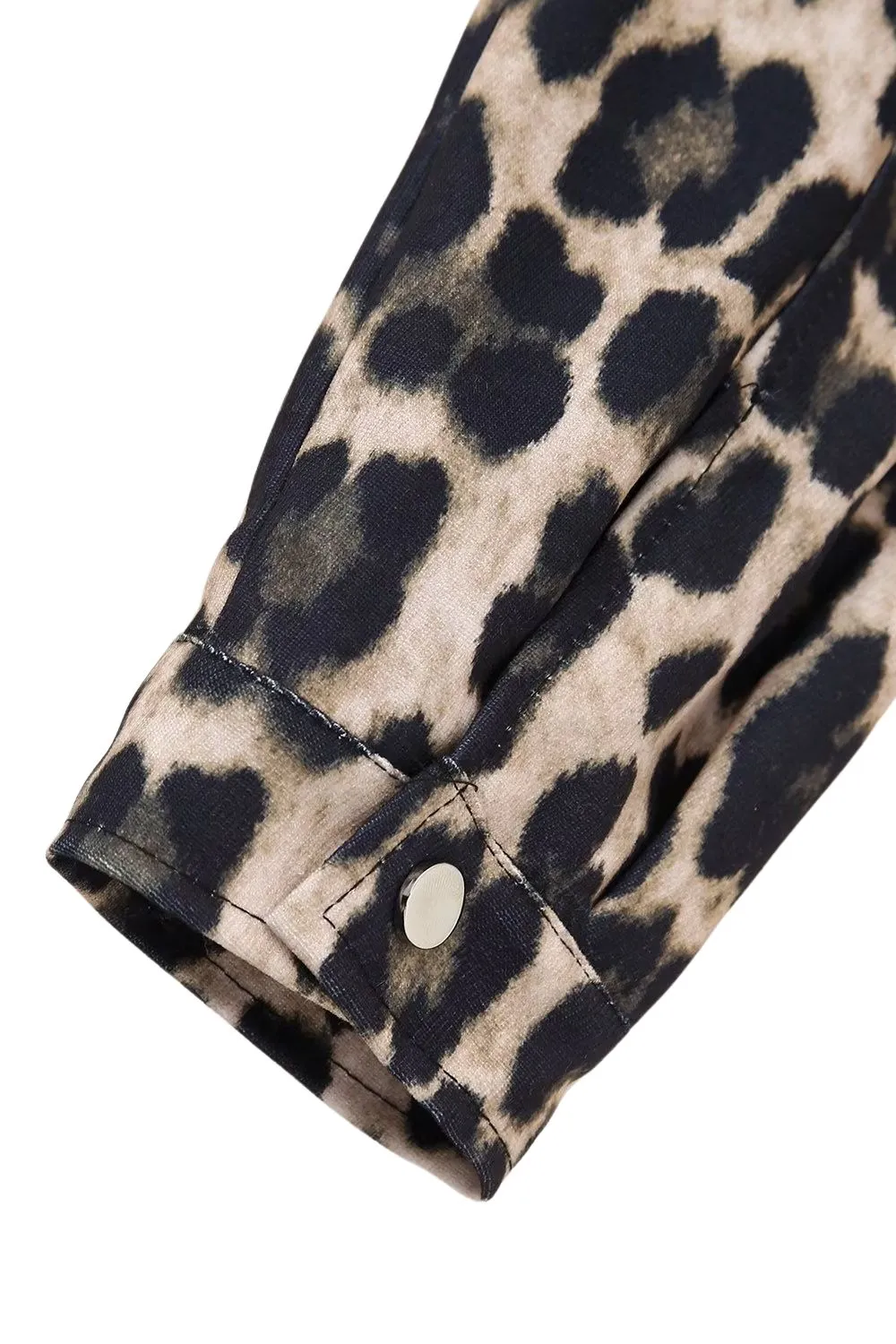 'Lily' Leopard Print Jacket Long Sleeve Coat