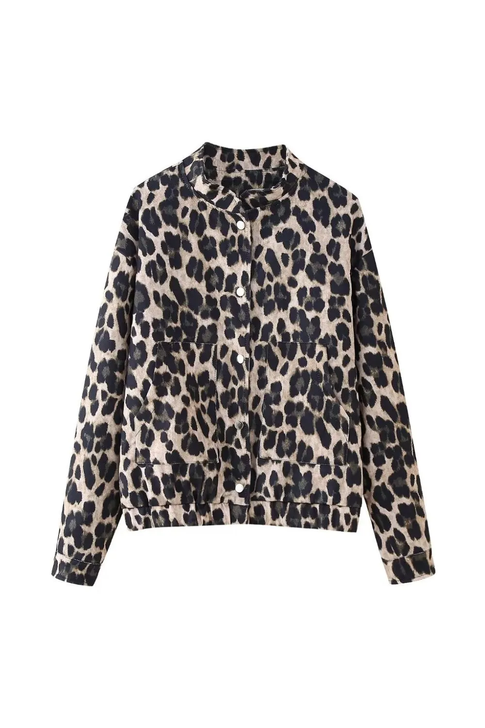 'Lily' Leopard Print Jacket Long Sleeve Coat