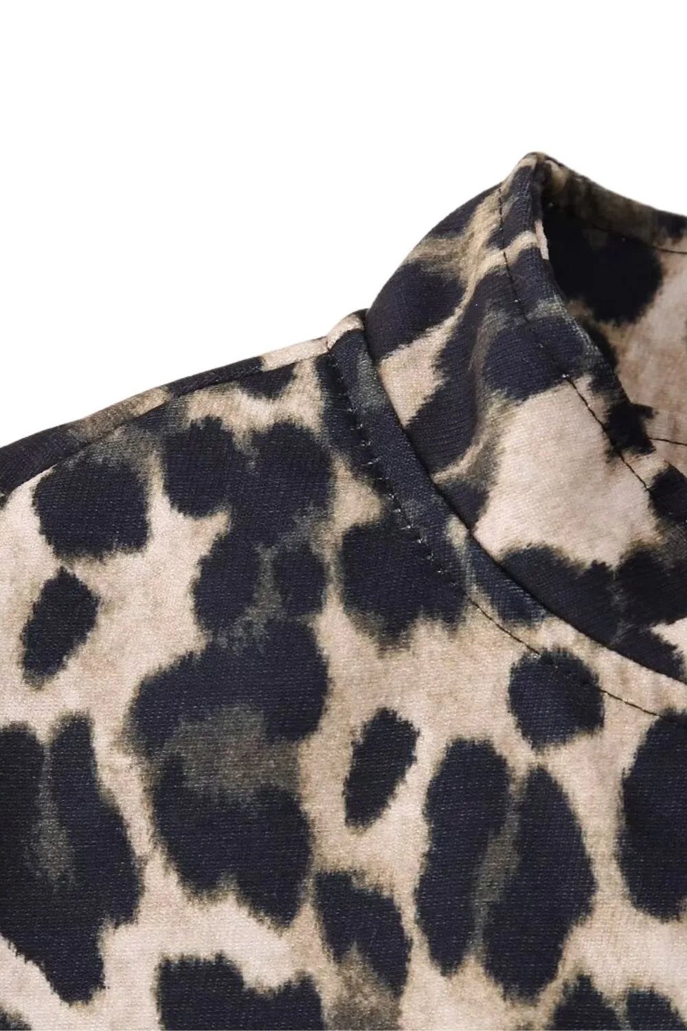 'Lily' Leopard Print Jacket Long Sleeve Coat