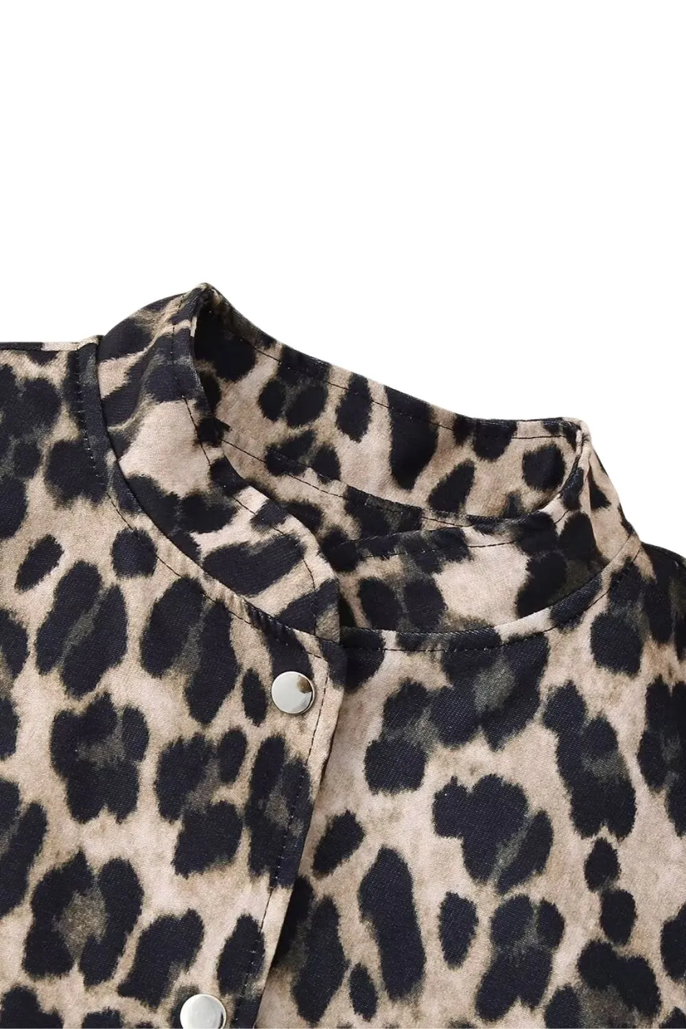 'Lily' Leopard Print Jacket Long Sleeve Coat