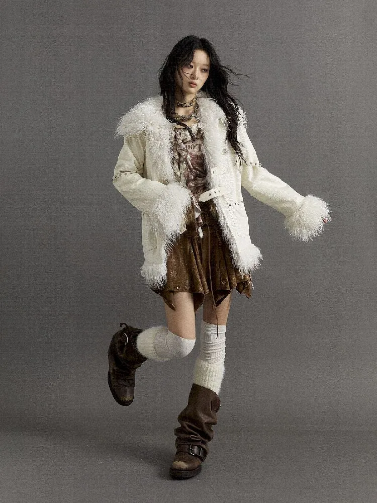 Loose Long Thickened Plush Coat Fur【s0000010321】