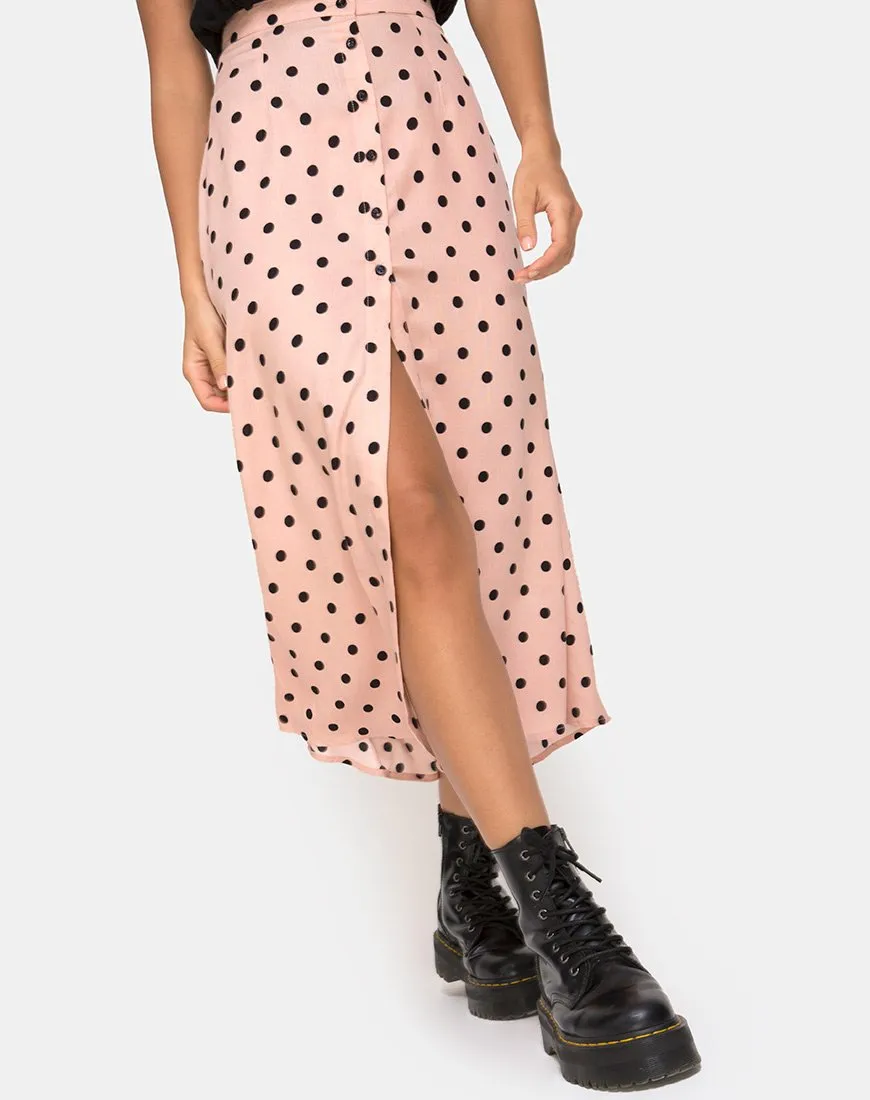 Marni Midi Skirt in New Polka Nude