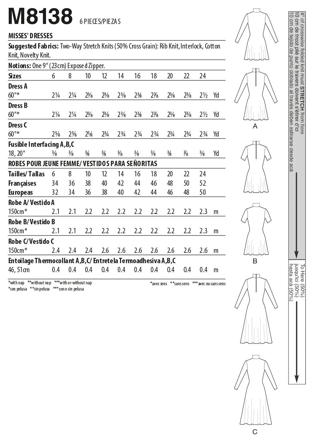 McCall's Pattern M8138 Misses' Dresses