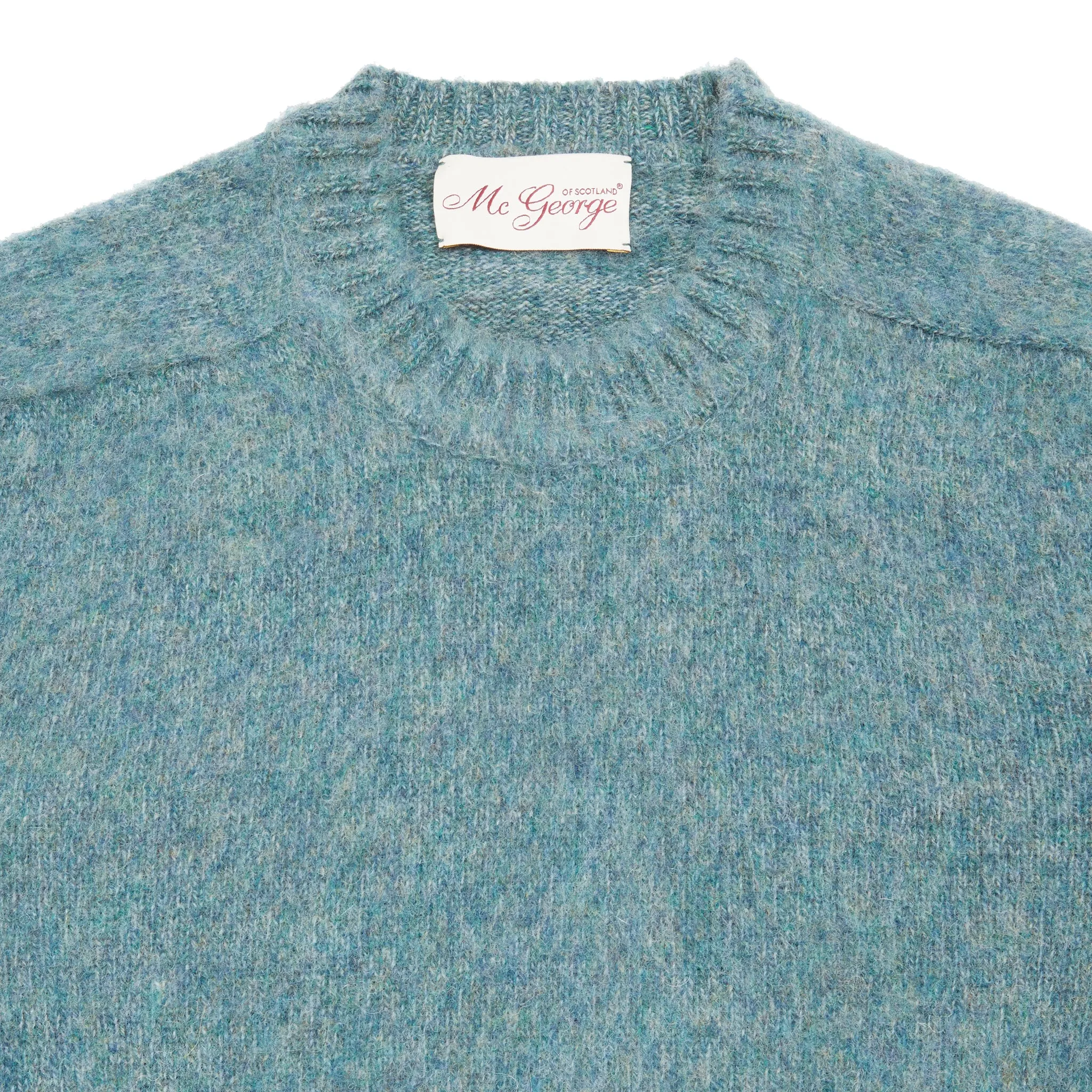 McGeorge of Scotland Supersoft Shetland Shaggy Jumper in Lovat