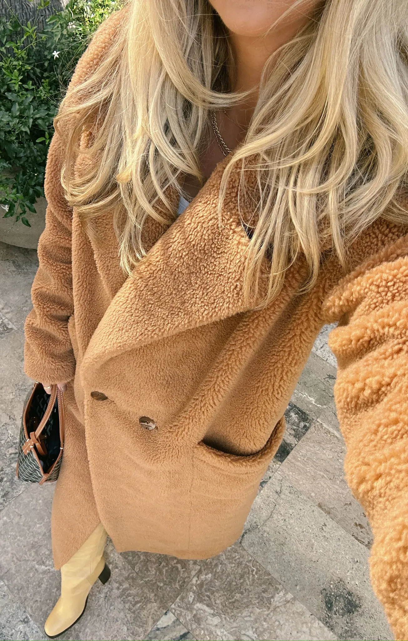 Melrose Teddy Jacket ~ Camel Sherpa