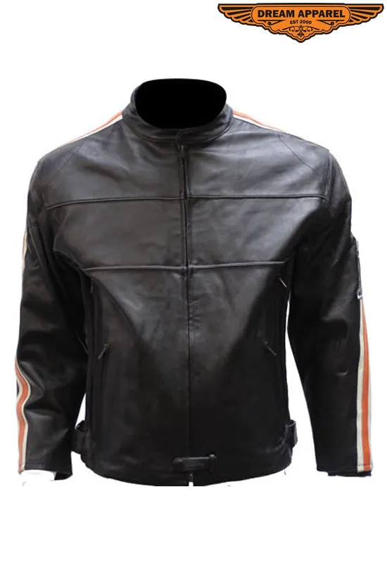 Men's Racer Jacket with Racing Stripes