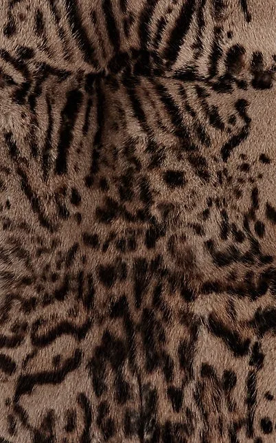 Mink Fur Scarf Leopard