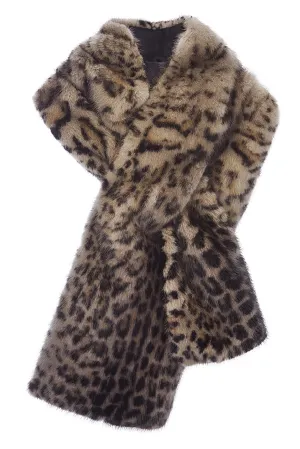 Mink Fur Scarf Leopard