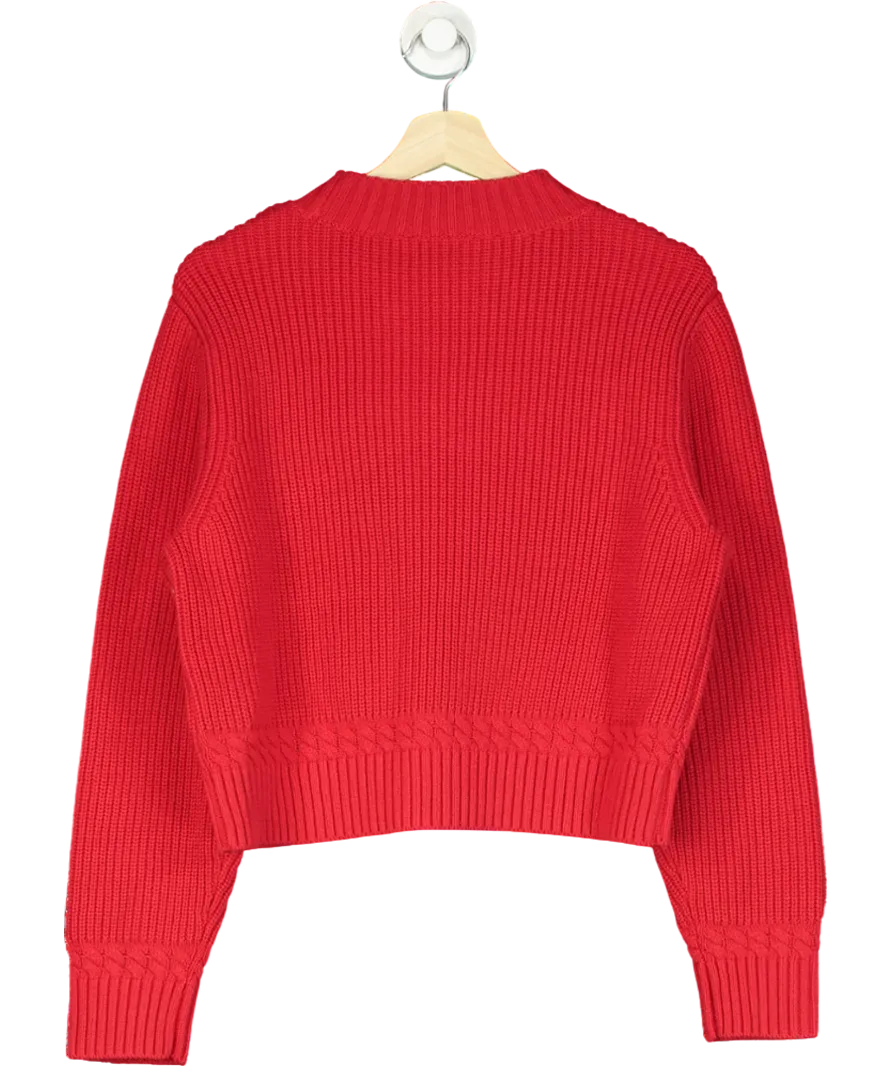 Mint Velvet Red Cotton Blend Jumper UK S