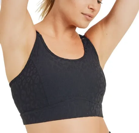 Mono B Leopard Jacquard TACTEL® Sports Bra AT8031 and Plus