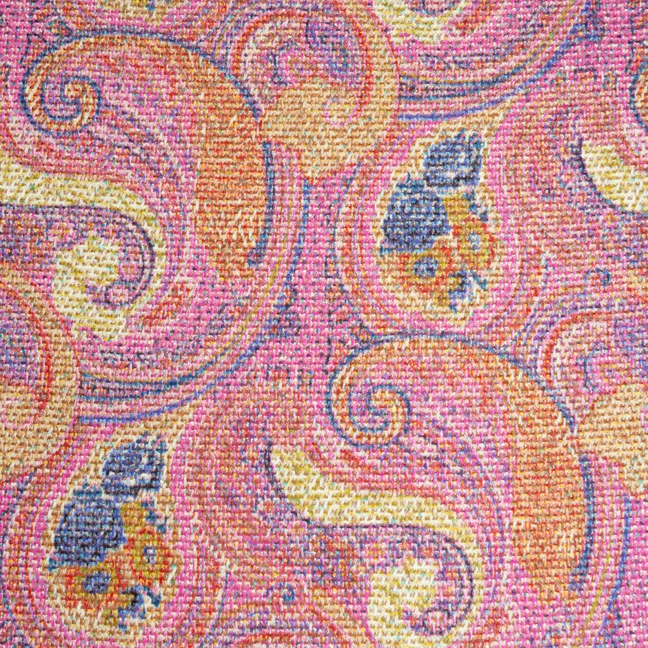 Multi-Coloured Paisley Printed Pure Wool