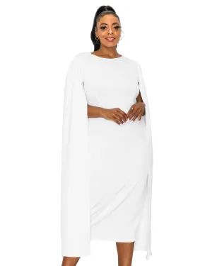 Naomi Cape Dress | Ivory