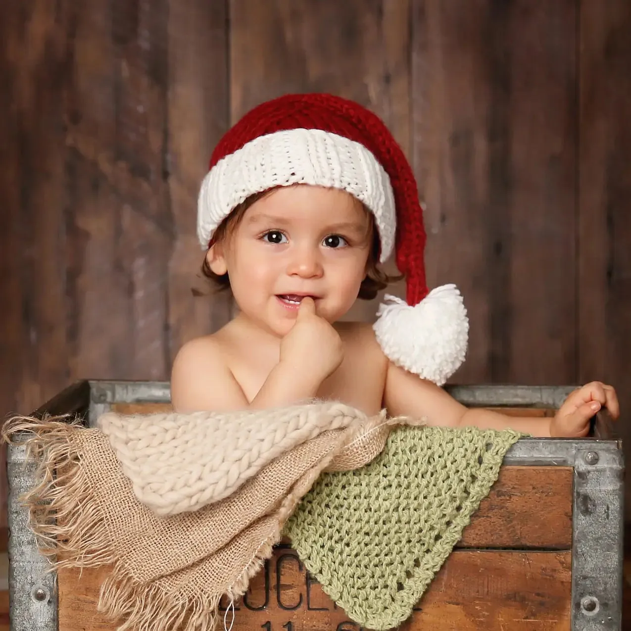 Nicholas Santa | Kids Acrylic Hand Knit Hat - Beanie