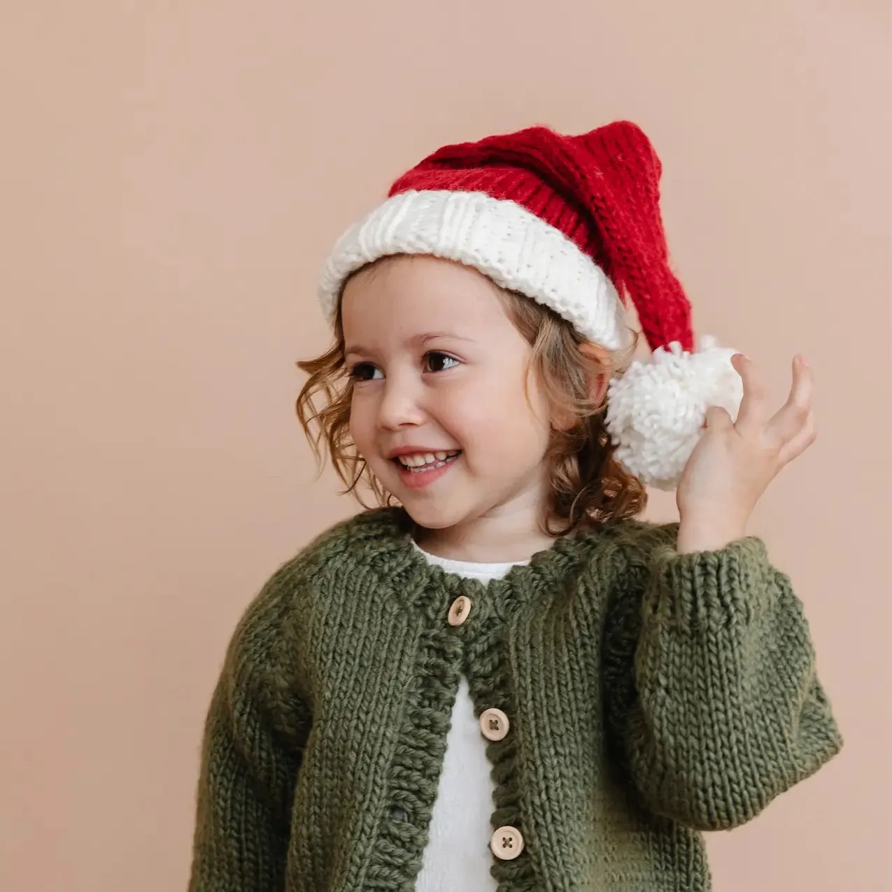 Nicholas Santa | Kids Acrylic Hand Knit Hat - Beanie