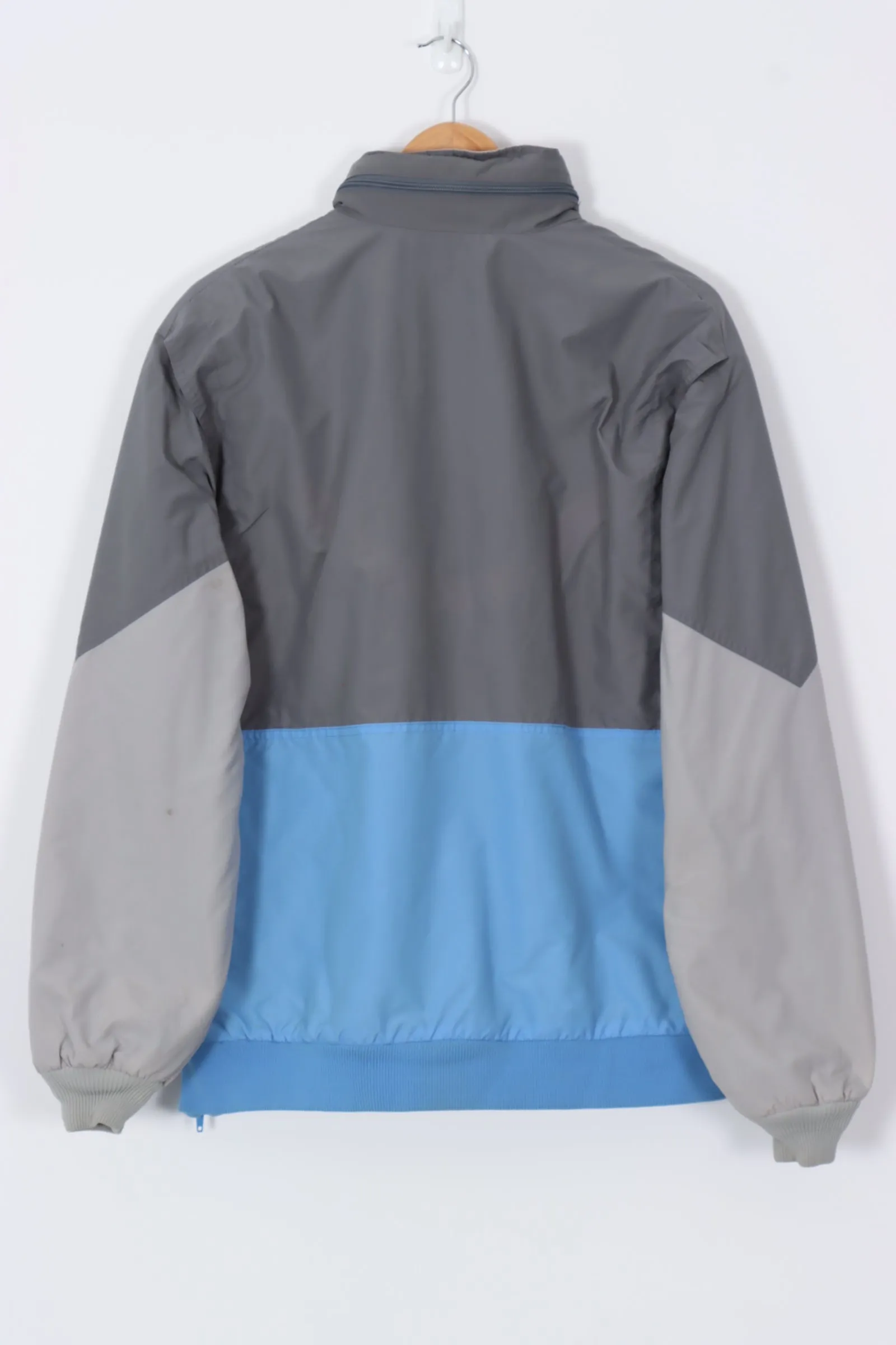 NIKE Colour Block Swoosh 1/4 Button Retractable Hood Jacket (XL)