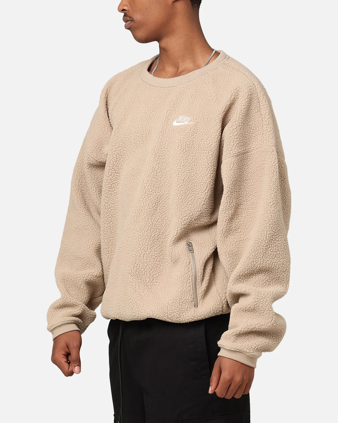 Nike Sherpa Winter Crewneck Khaki/Light Orewood