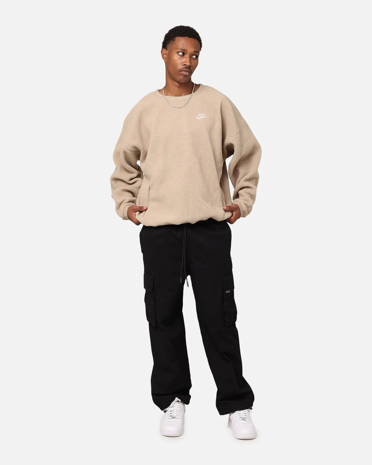 Nike Sherpa Winter Crewneck Khaki/Light Orewood