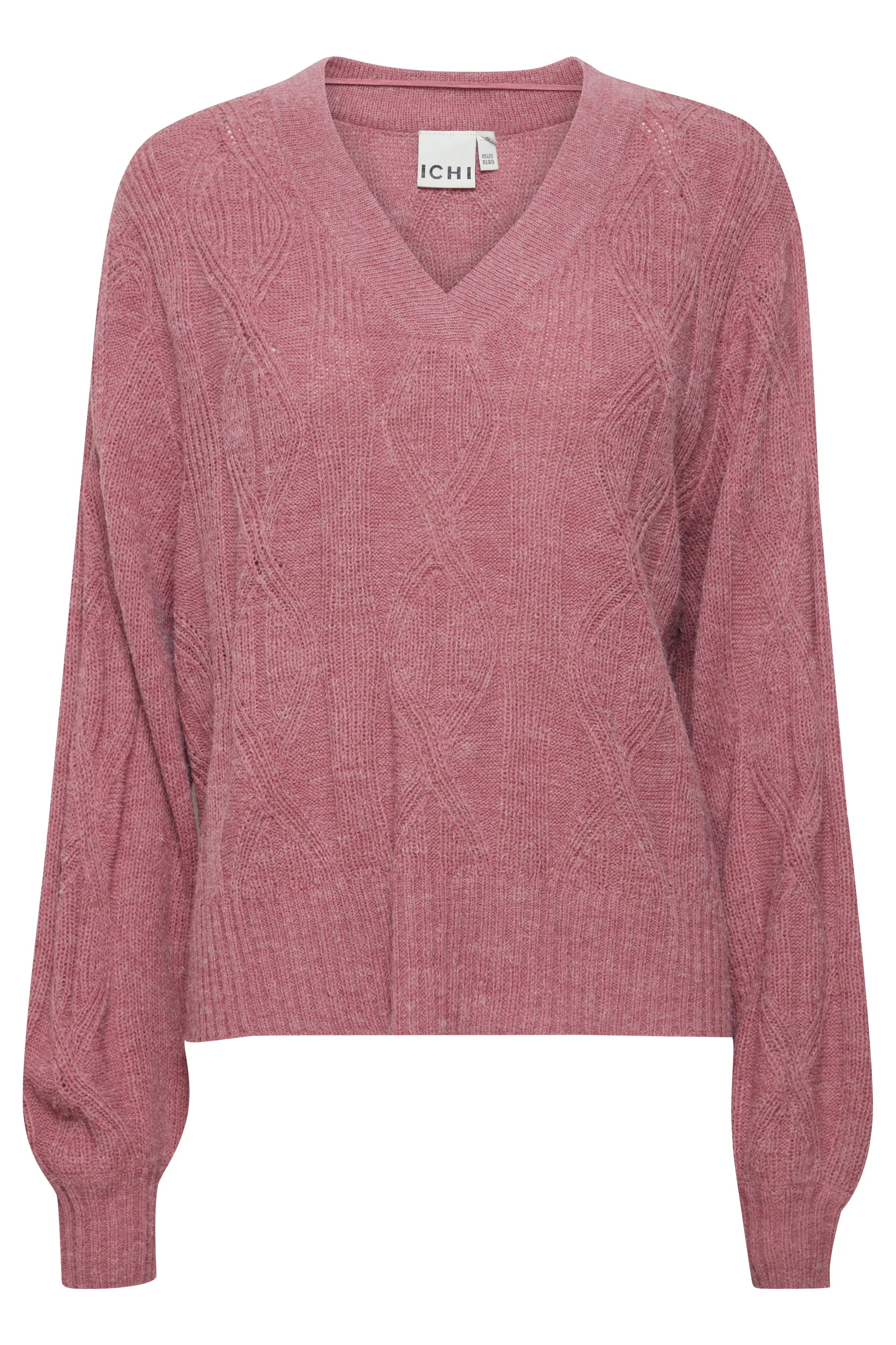 NOVA V-NECK JUMPER (HEATHER ROSE)