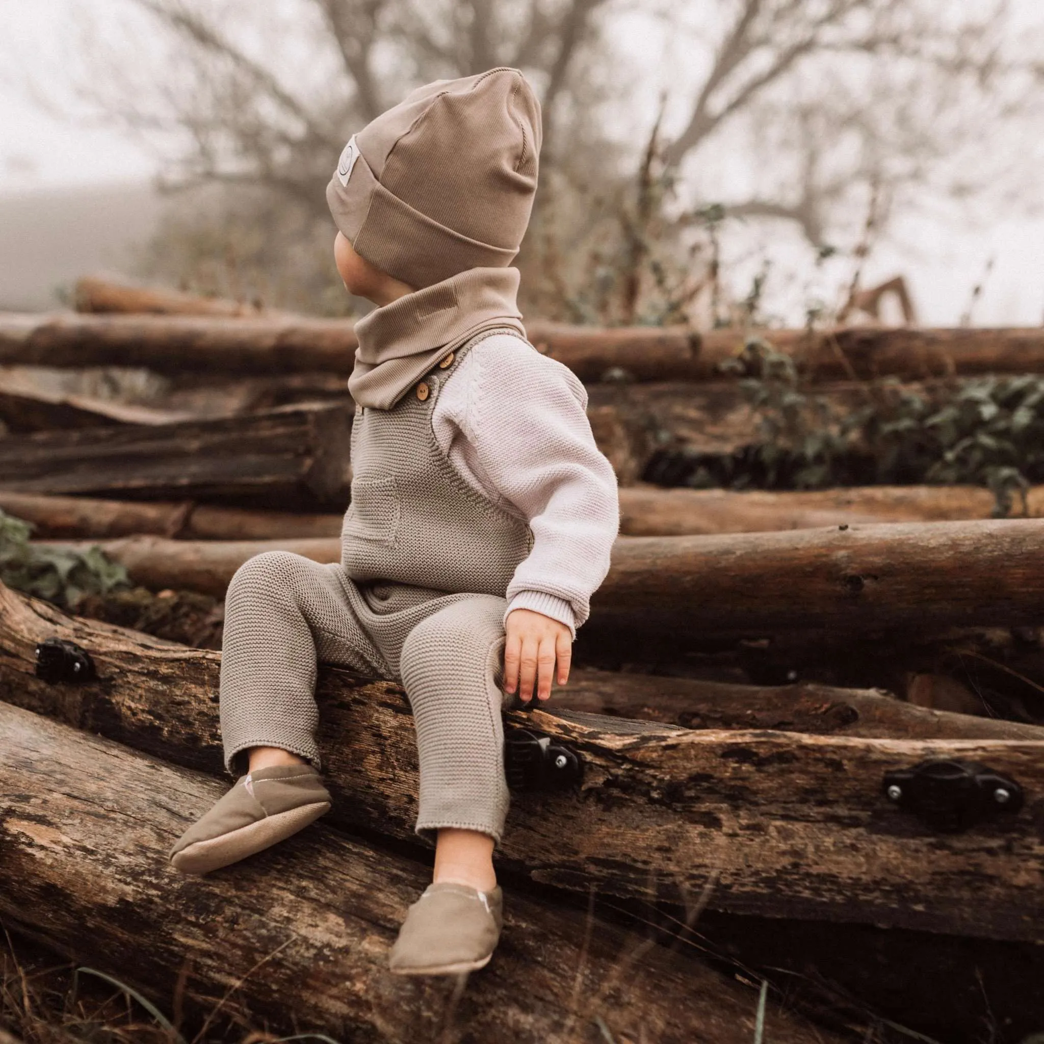 Organic Rib Beanie - Caramel